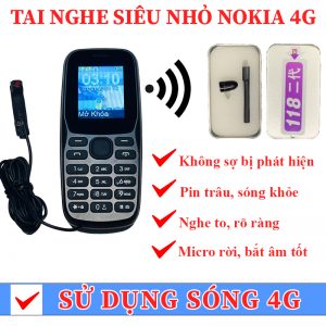 tai nghe siêu nhỏ hạt đậu ngụy trang điện thoại Nokia 4G