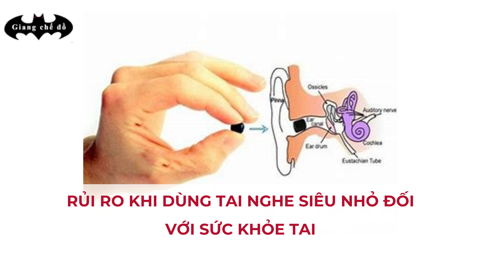 Rủi ro khi dùng tai nghe siêu nhỏ đối với sức khỏe tai