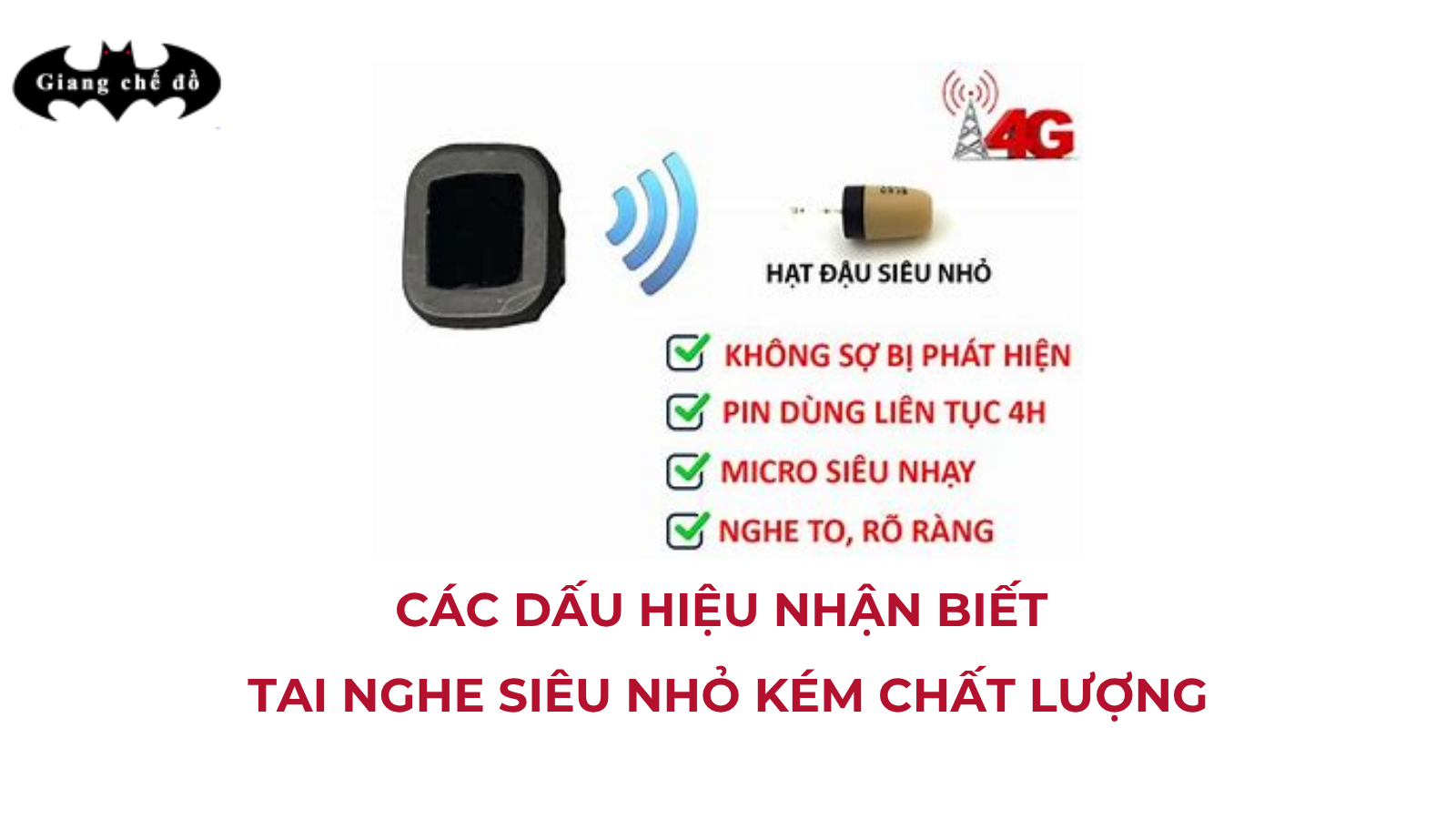 Các dấu hiệu nhận biết tai nghe siêu nhỏ kém chất lượng